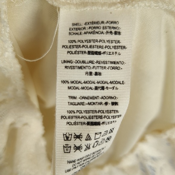 Free People Dress Womens 0 Lace Boho Peasant Long Sleeve Mini Ruffle - Picture 16 of 16